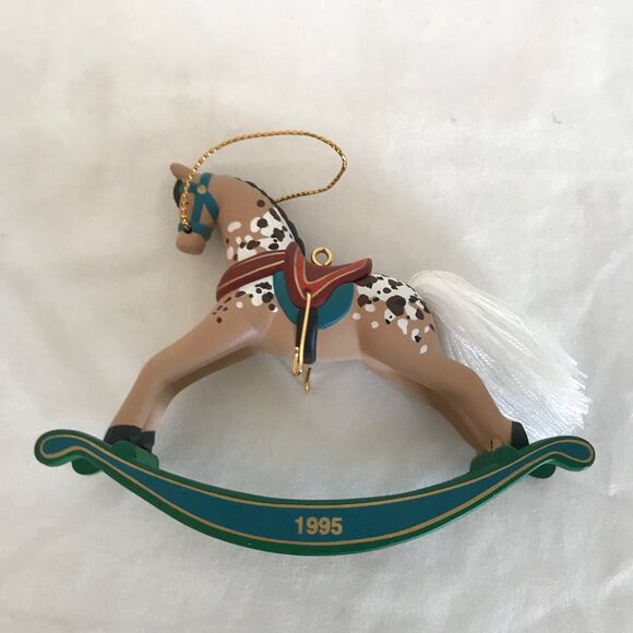 VTG Hallmark Keepsake Collector Series Christmas Ornament 1995 Rocking Horse - Picture 3 of 9